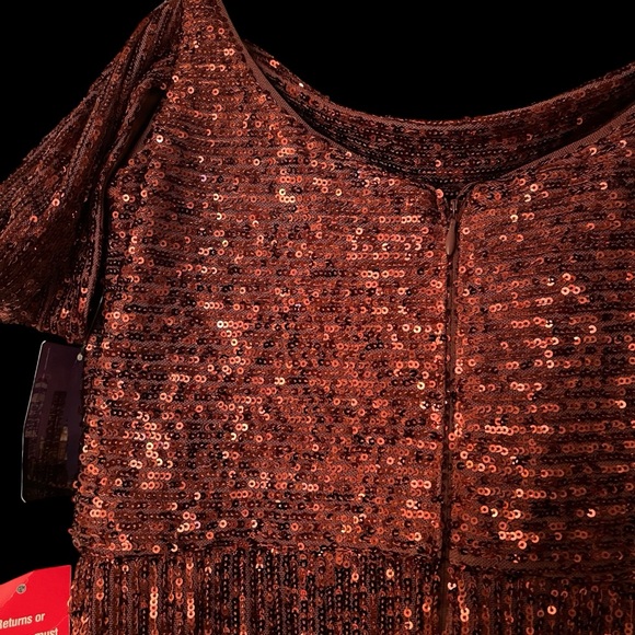NWT Nightway Bronze Sequin Maxi Dress - Picture 9 of 10